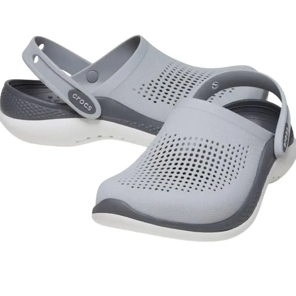 Crocs Unisex Literide 360 Clog Shoes‎ Size Junior 5 Light Grey, Dark Grey accent
